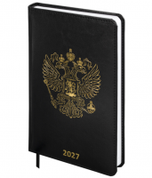 Ежедневник датированный 2027 BRAUBERG "State", А5 (138х213мм), под кожу, в ассортименте