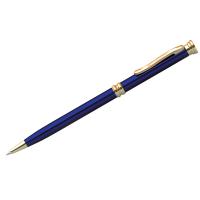 Ручка подарочная шариковая Berlingo "Golden Luxe" синий/золото.корп, поворот., синяя, 0,7мм, пластик.футляр
