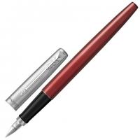 Ручка подарочная перьевая PARKER "Jotter Kensington Red" красн.корп, нерж.сталь, синяя