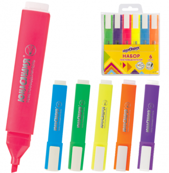Набор текстовыделителей ЮНЛАНДИЯ "COLORSTAR" 6шт., 1-4 мм