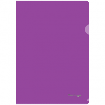 Папка-уголок A4, жесткая, фиолетовая полупрозрачная