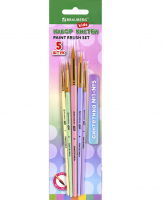 Кисти BRAUBERG KIDS, СИНТЕТИКА набор 5шт. (круглые № 1, 2, 3, 4, 5)