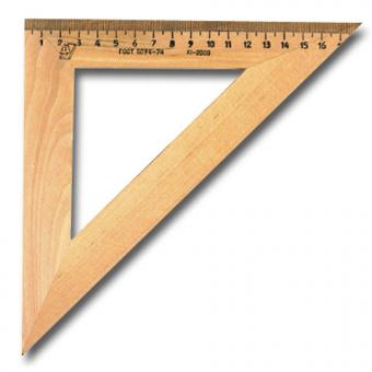 Треугольник деревянный 45°, 180мм, арт.УЧД 45х180, С15