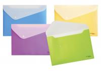 Папка-конверт А4 EC "Neon Drive" 180мк, на кнопке, 2 отд., цвет ассорти
