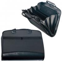 Бизнес-портфель "Brauberg", пластик/кожзам, чёрный, 4 отделения + 2 кармана, А4+ (37х30х6см)