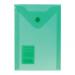 Папка-конверт А6 с кнопкой Brauberg "МАЛОГО ФОРМАТА" (105*148мм), зеленая, 0,18мм