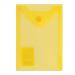 Папка-конверт А6 с кнопкой Brauberg "МАЛОГО ФОРМАТА" (105*148мм), желтая, 0,18мм