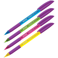 Ручка шарик. Berlingo "Triangle 110 Color" 0,7мм, синяя, корпус ассорти, грип