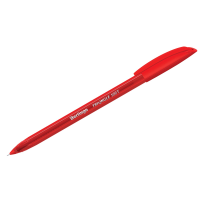 Ручка шарик. Berlingo "Triangle 100T" 0,7мм, красная, трехгран., игольчатый стержень