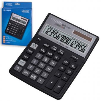 Калькулятор CITIZEN SDC-435, 16 разрядов, 160х200мм
