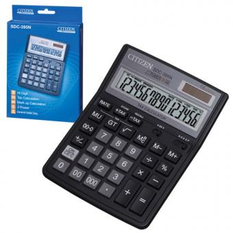 Калькулятор CITIZEN SDC-395, 16 разрядов, 145х195мм