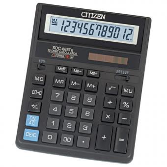 Калькулятор CITIZEN SDC-888, 12 разрядов, 160х205мм