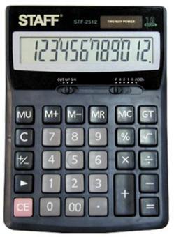 Калькулятор STAFF STF-2512, 12 разрядов, 170х125мм
