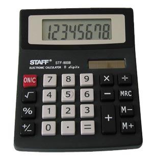 Калькулятор STAFF STF-8008, 8 разрядов, 113х87мм