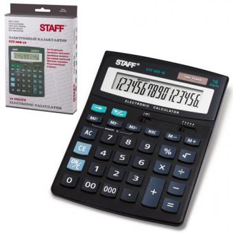 Калькулятор STAFF STF-888-16, 16 разрядов, 200х150мм