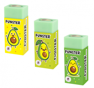 Резинка стират. FUNSTER "AVOCADO" (50*21*16мм), прямоугольный, экологичный ПВХ