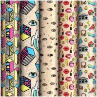 Упаковочная бумага крафт ArtSpace "Гламурный рок" (70*100см), 70г/м2, в ассортименте