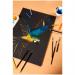 Скетчбук-альбом А4, 20л. Clairefontaine "Paint'ON Noir" на склейке, 250г/м2, ЧЕРНАЯ, для смешанных техник