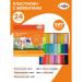 Пластилин ГАММА "Оранжевое солнце", 24цв. (6 классич., 6 с блестк., 6 перл., 6 флуор.), 312гр., со стеком