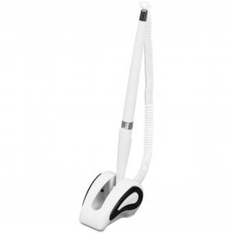 Ручка шариковая настольная OfficeSpace синяя, 0,7мм, белый корпус, белая подставка