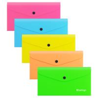 Папка-конверт на кнопке С6 Berlingo "Neon", 200мкм, ассорти неоновых цветов