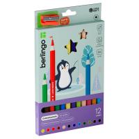 Карандаши цветные утолщенные Berlingo "SuperSoft. Jumbo", 12цв., шестигранные, заточ.