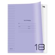 Тетрадь 18л., линия BG "UniTone", пластиковая прозрачная обложка