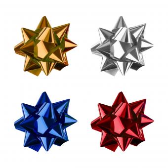 Набор бантов декоративных MESHU, 5см, звезда, ассорти