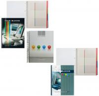 Тетрадь А4 160л. Хатбер "Ноутбук, ColourLine", разделители, спираль, клетка, обложка 7БЦ, с карманом
