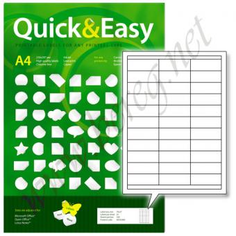 Самоклеящиеся этикетки "Quick&Easy" 70мм х 25,4мм х 33шт. на листе, 100 листов