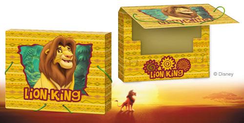 Папка для тетрадей пластиковая Disney "Король лев" на резинках, торец 2,5 см