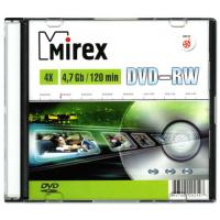 Диск DVD-RW (минус) 4,7Гб "Mirex", 4х, слим, многократный