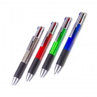 Ручка шарик. автом. Alingar "Poly-colors" 4-х цветная 0,7 мм (синий, черный, зеленый, красный)