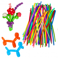Шары воздушные для моделирования BRAUBERG KIDS (5х150см), ассорти