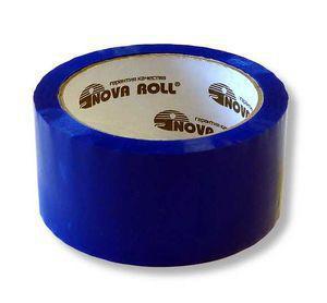 Скотч "Nova Roll, Unibob", 48мм х 66м, упаковочный (50мкм), синий