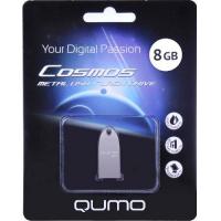 Флэш-диск 8ГБ, USB Qumo "Cosmos silver", металлический корпус, серебристая
