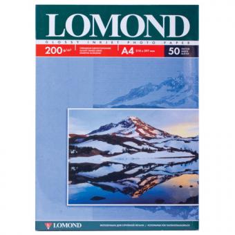 Фотобумага LOMOND для струйной печати А4, одн/глянц, 200г/м, 50л