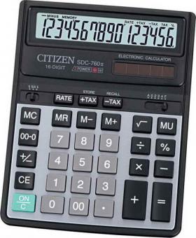 Калькулятор CITIZEN SDC-760, 16 разрядов, 160х205мм
