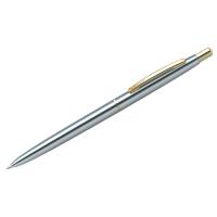 Ручка подарочная Berlingo (73114), корпус хром/золото, пластиковый футляр