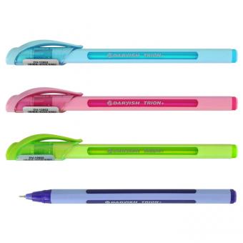 Ручка шарик. Darvish "Trion", корпус трехгранный soft touch, синяя, 0,7мм., цветной корпус